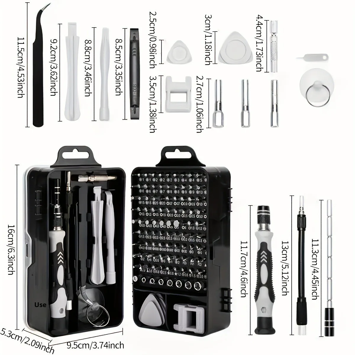 115 in 1 Precision Screwdriver Set with Magnetic Professional Repair Tool Kit Hard Case OEM Support for iPhone PC Watch Eyeglass image 6