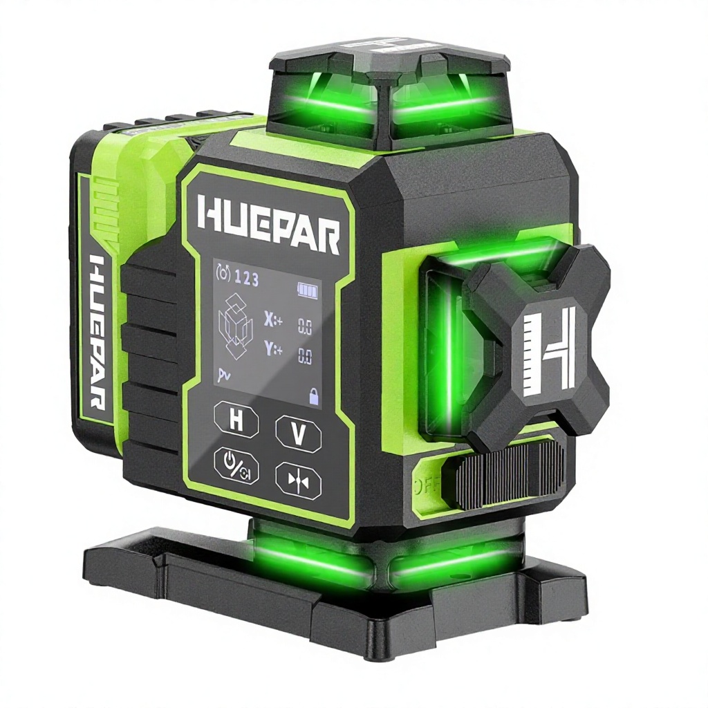 16 Line 4D Laser Level Green Beam Self-Leveling Rotary Laser 12V 18650 Battery for Indoor and Outdoor Measurement image 4