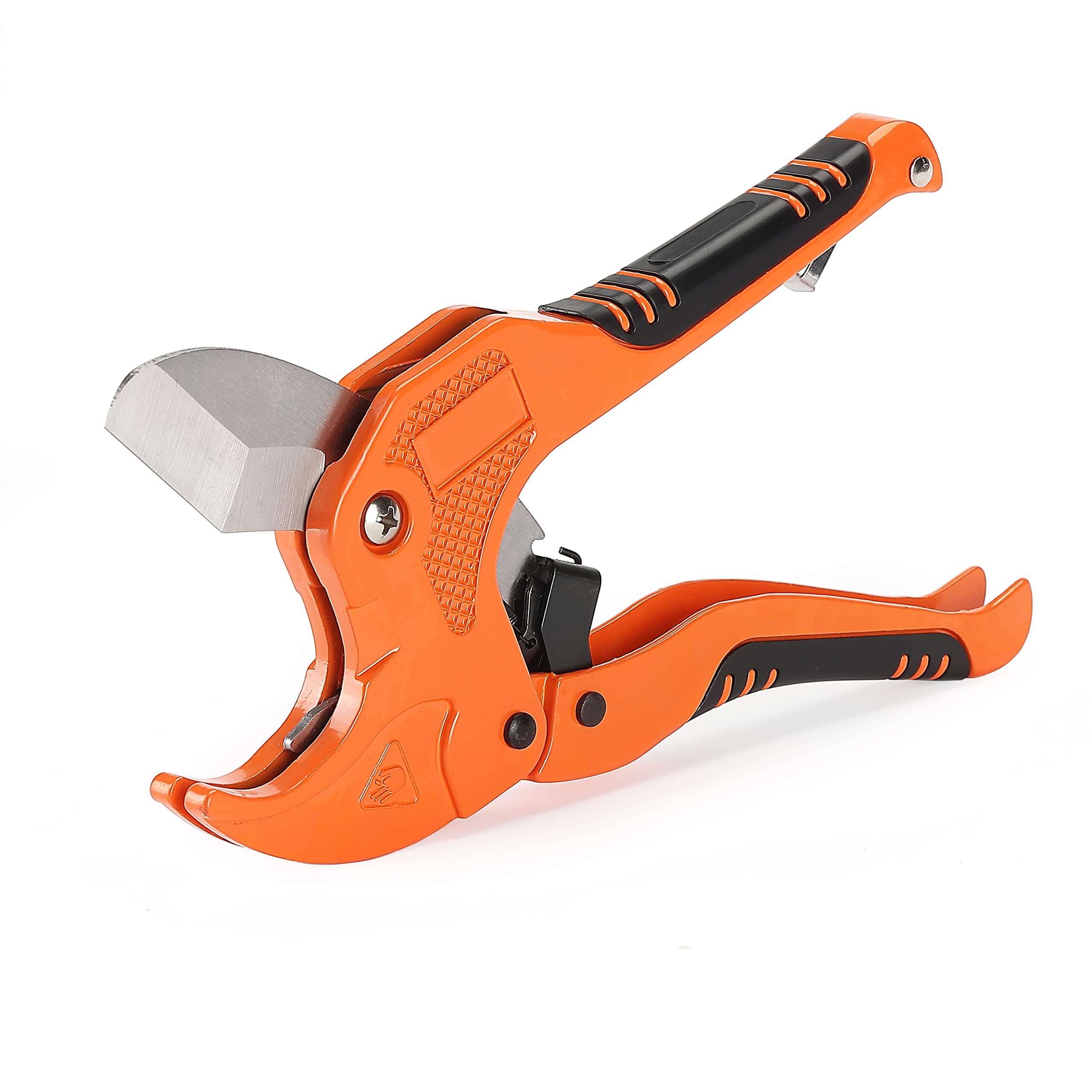 Industrial/DIY Grade Ratcheting Clamp-On Aluminum Alloy Pipe Cutter with 1-1/4" Capacity for PVC/PEX Pipes