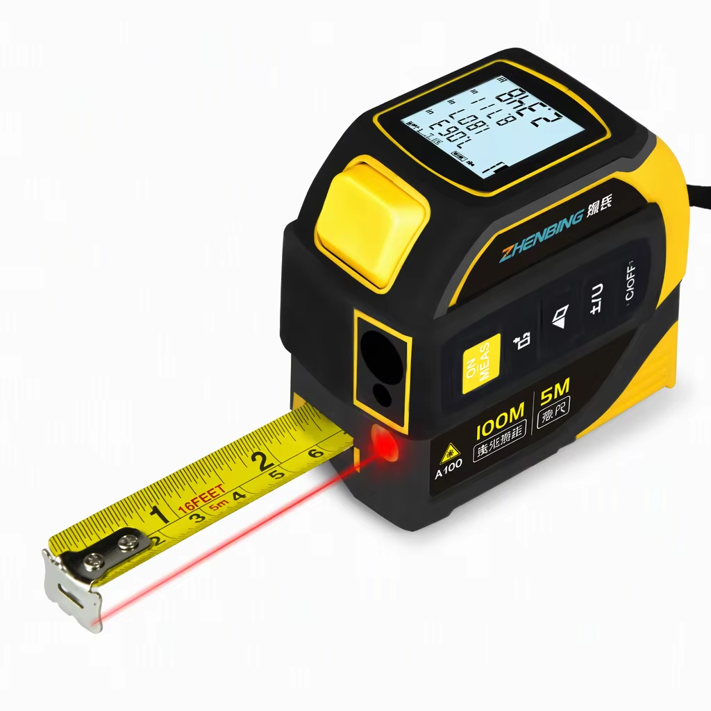 2 in 1 Laser Tape Measure 40M Laser Distance Meter Digital Rangefinder 5M Steel Tape IP54 2mm Accuracy Interior Decoration