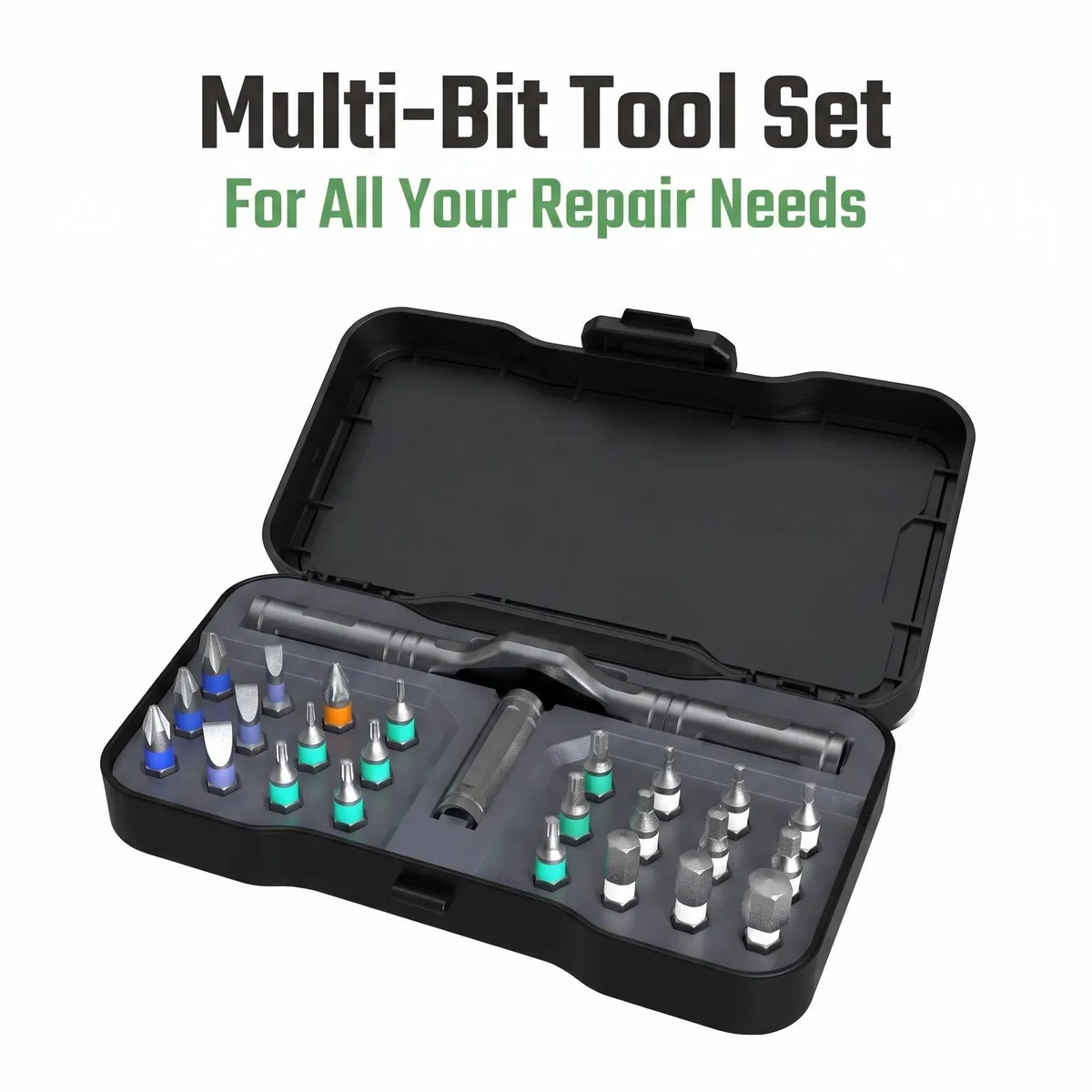 24-in-1 Ratchet Screwdriver Set S2 Bits High Carbon Steel Hard Case Household Hardware Wrench Tool Combo High-Hardness image 2