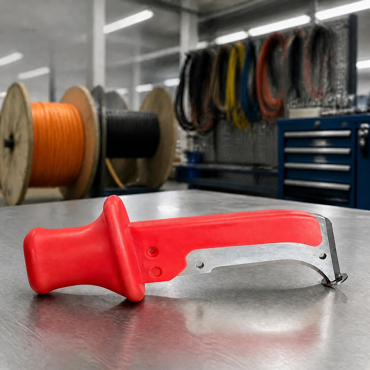 31HS Curved Blade Cable Stripping Knife Manual Electrical Insulation PVC Handle Multifunctional German-Style Tool STL-31 OEM image 7