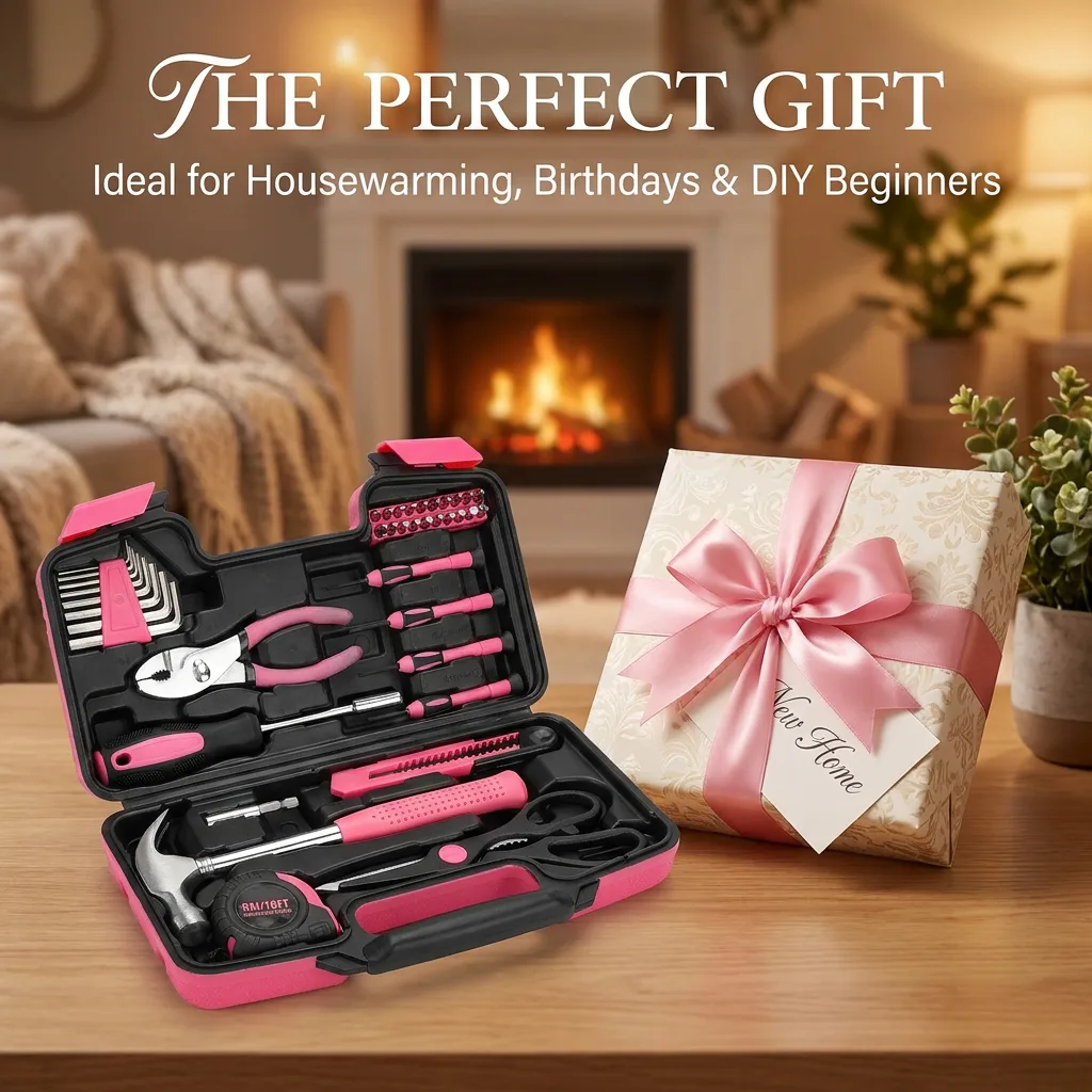 39-Piece Household Hardware Combination Set Carbon Steel Manual Toolbox 1/2-Inch Socket Drive Hammers Drills-3-Year Warranty image 7