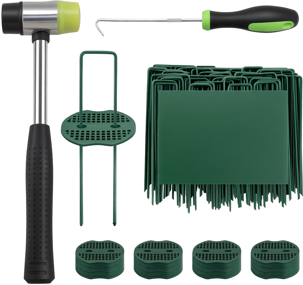 6 Inch Stainless Steel Landscape Fabric Staples 200Pcs U Shaped Weed Barrier Stakes 11 Gauge Lawn Pins Yard Sod Weed Mat