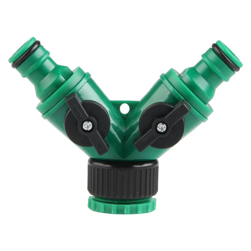 6-way Connector Diverter - Divides Into Two Outlets; External Threaded Faucet Water Distribution Connector image 2