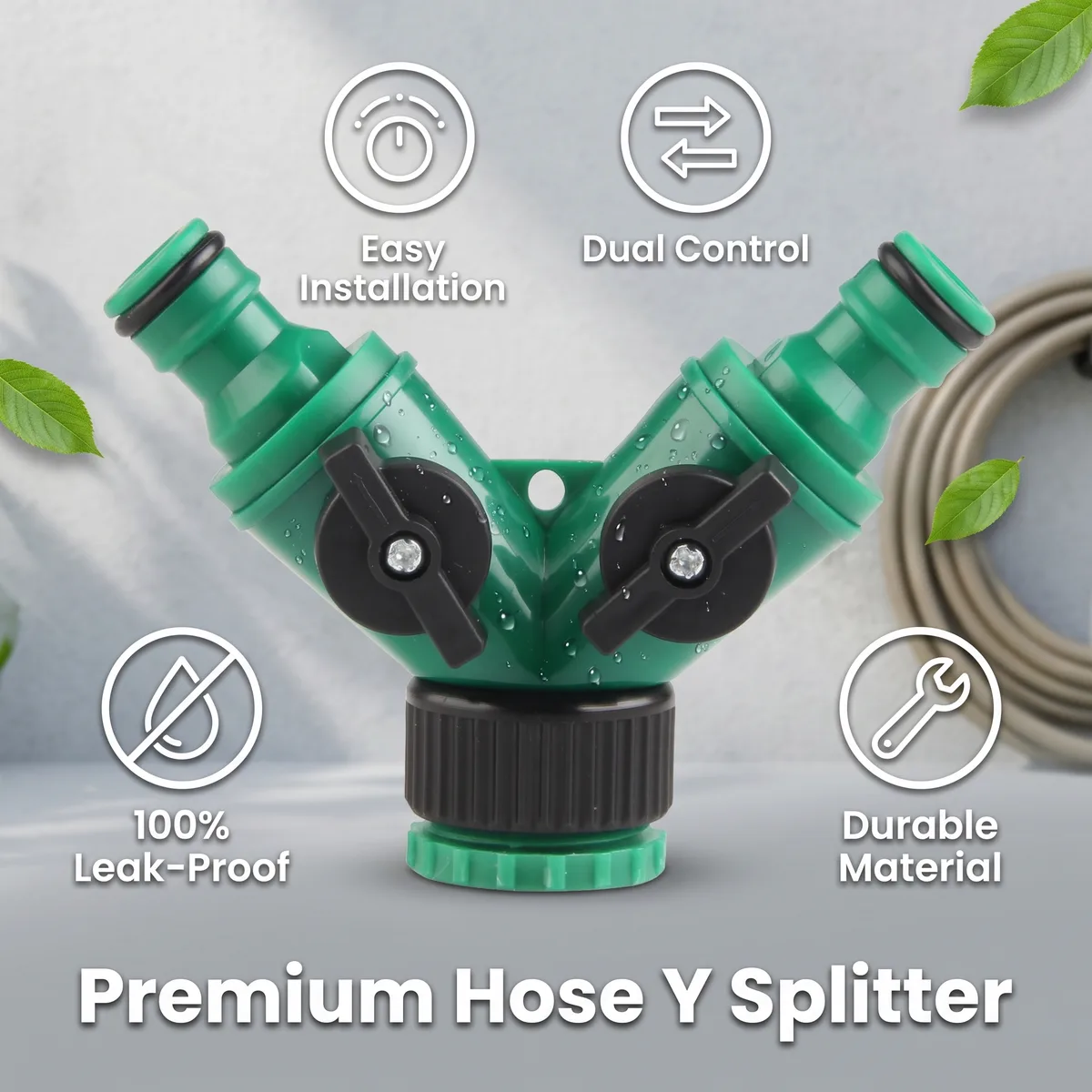 6-way Connector Diverter - Divides Into Two Outlets; External Threaded Faucet Water Distribution Connector image 7