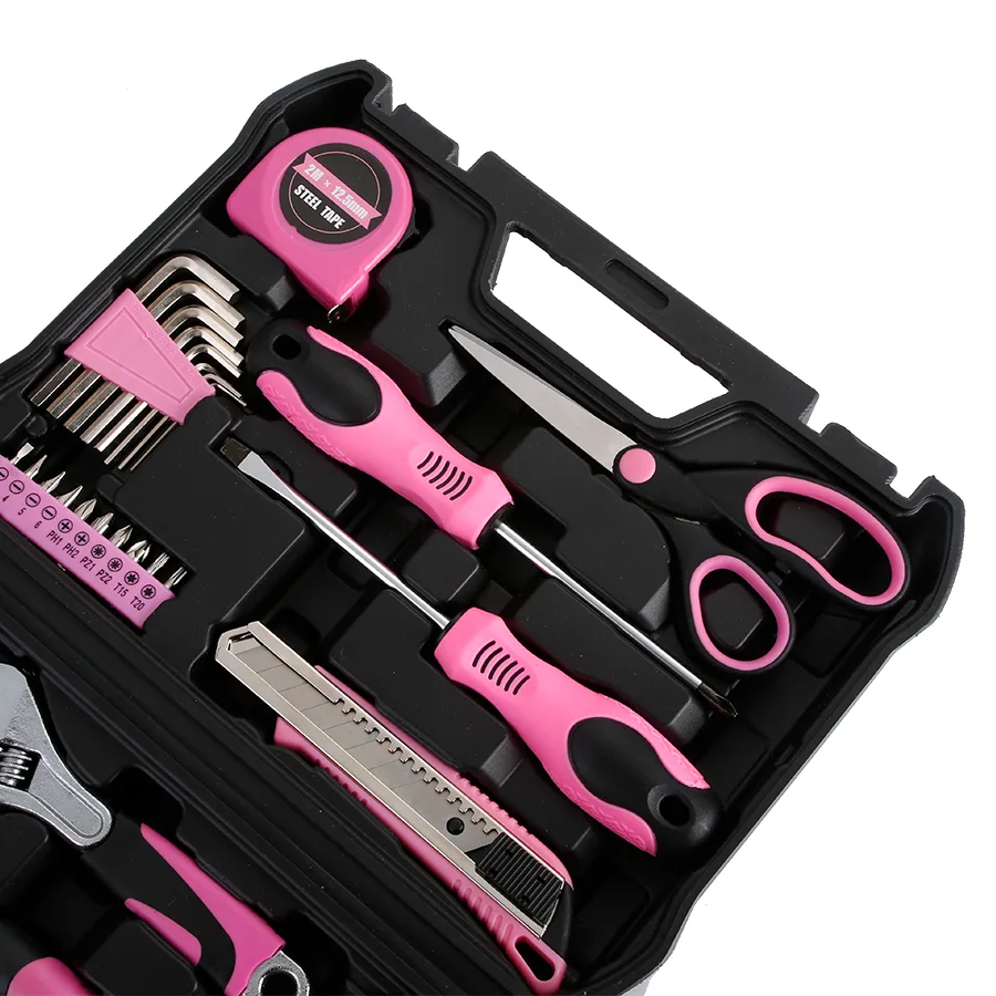 69-Piece Hand Household Hardware Combination Set Carbon Steel Toolbox 1/2-Inch Socket Drive Hammers Drills 1-Year Warranty Home image 3