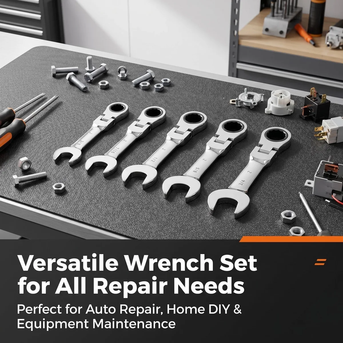 Activity Short Handle Metric Carbon Steel OEM Wrench Mini Open Quick Two-way Auto Repair Labor-saving Hardware Tool image 5
