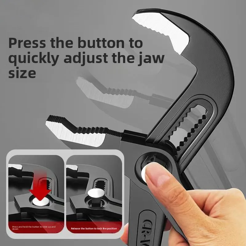 Adjustable High Carbon Steel Eagle Beak Plumbing Pipe Water Pump Plier Soft Grip Plastic Handle Multi-functional Industrial image 6