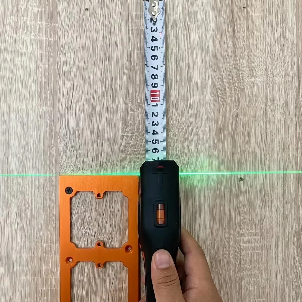 All-in-One Professional 5m Metric Self-Winding Measuring Tape with Auto Lock and Laser Distance Ranging Green Laser Tool image 3