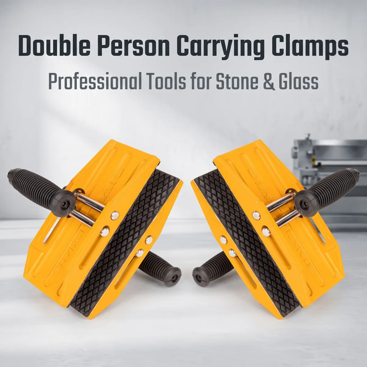 Aluminum Alloy Glass-handling Clamp with Dual Handles Double for for Stone and Marble Board Lifting Carrier image 4