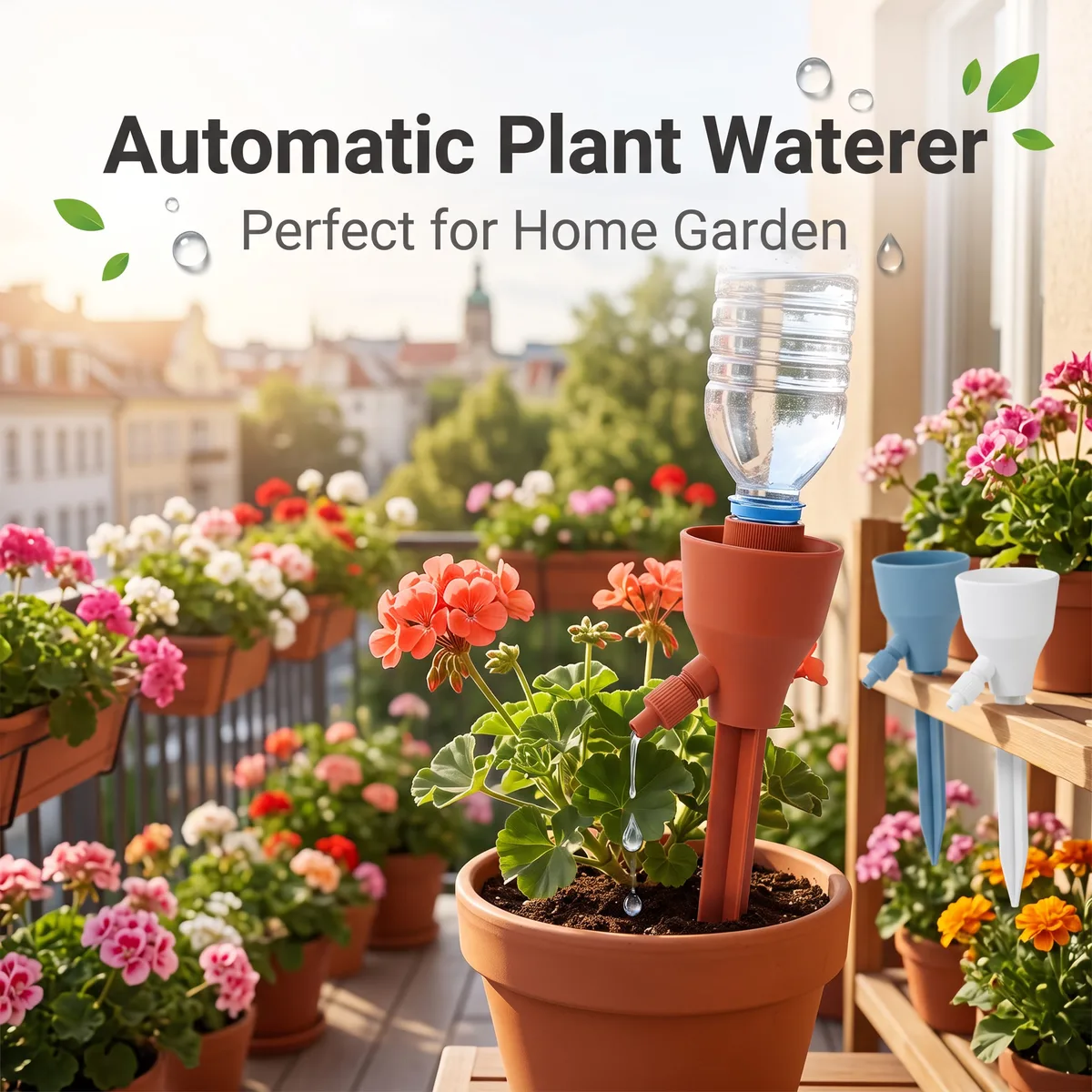 Automatic Drip Irrigation System for Flowers Lazy Person's Must-Have Household Timed Watering Device with PVC Material image 4
