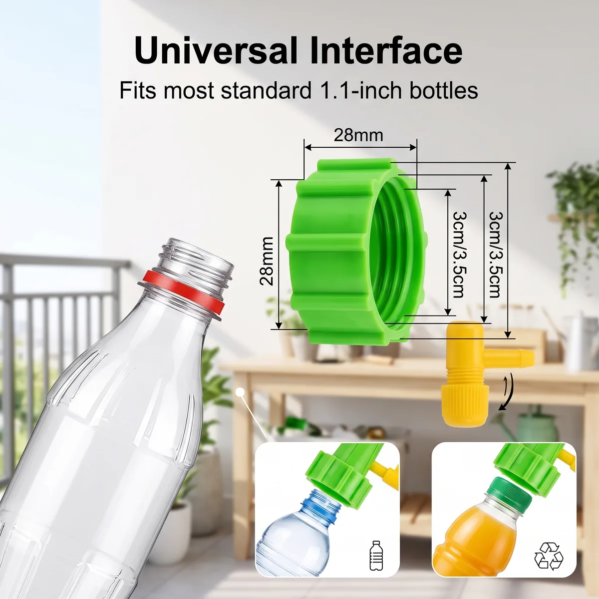 Automatic Drip Irrigation System STL-SG2114 PP Material Green/Black Flower Pots for Succulents Plants Home Gardening image 7