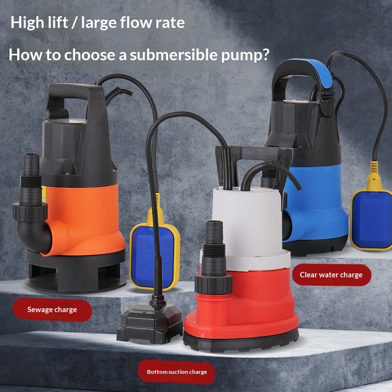 Automatic Plastic Submersible Water Pump Electric 400W 550W 750W Garden Basement Drainage image 2