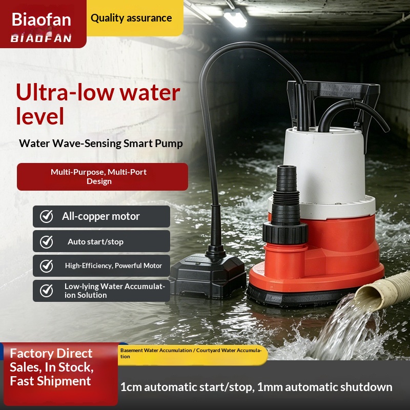 Automatic Plastic Submersible Water Pump Electric 400W 550W 750W Garden Basement Drainage image 3