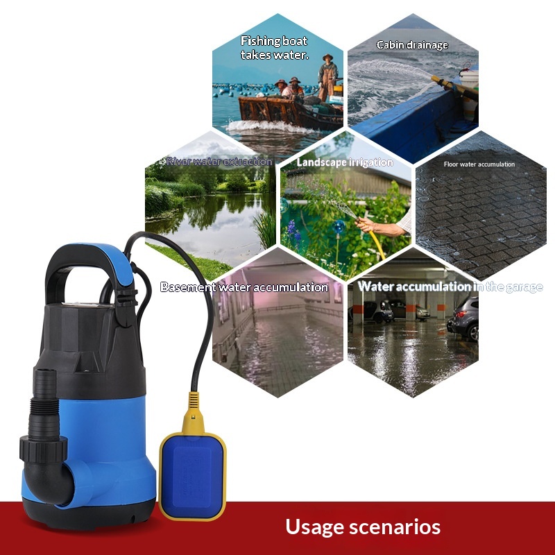 Automatic Plastic Submersible Water Pump Electric 400W 550W 750W Garden Basement Drainage image 5