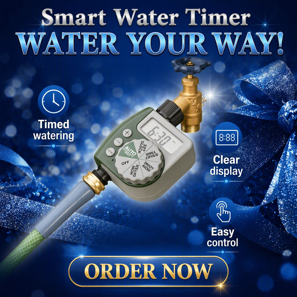 Battery Operated Automatic Watering Sprinkler System Irrigation Controller Analogue Programmable Garden Water Hose Plastic image 3
