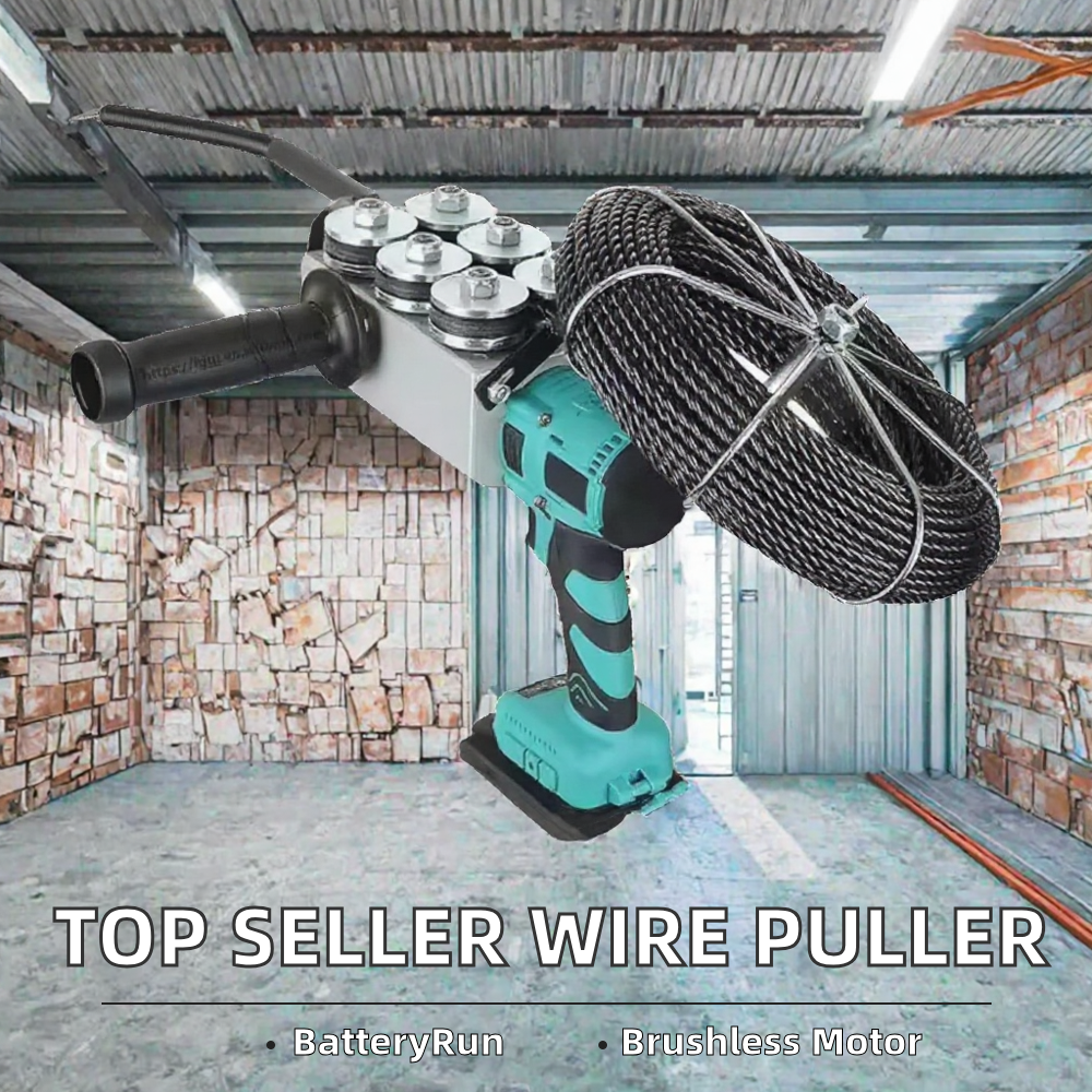 Battery Powered Brushless Wire Puller Electrical Wiring Threading Machine Cordless Cable Puller for Wall Installation image 2