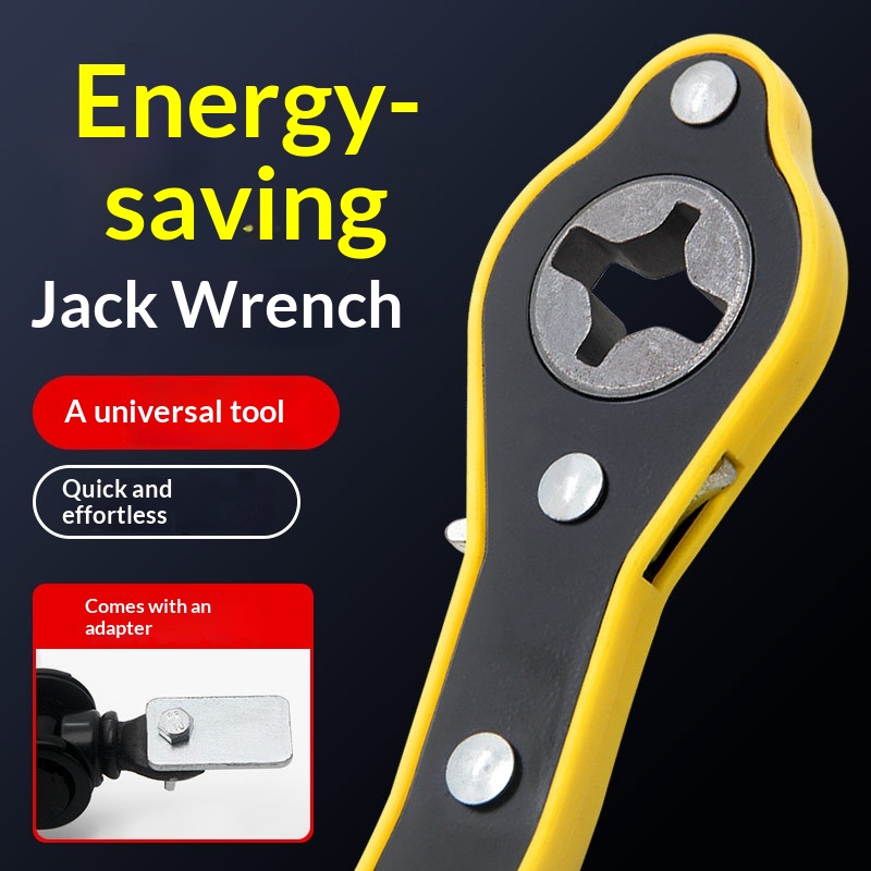 Car-mounted 0kg Labor-saving Hand-operated Tire Changing Tool Set for Small Cars Ratchet Jack Accessories Plastic Model 1818 image 5
