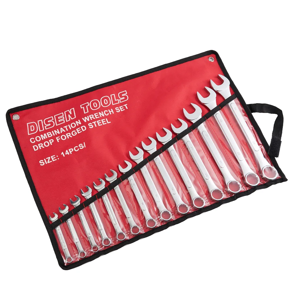 Carbon Steel Metric 6-24 mm 14pcs DIY OEM Combination Wrench Set image 2