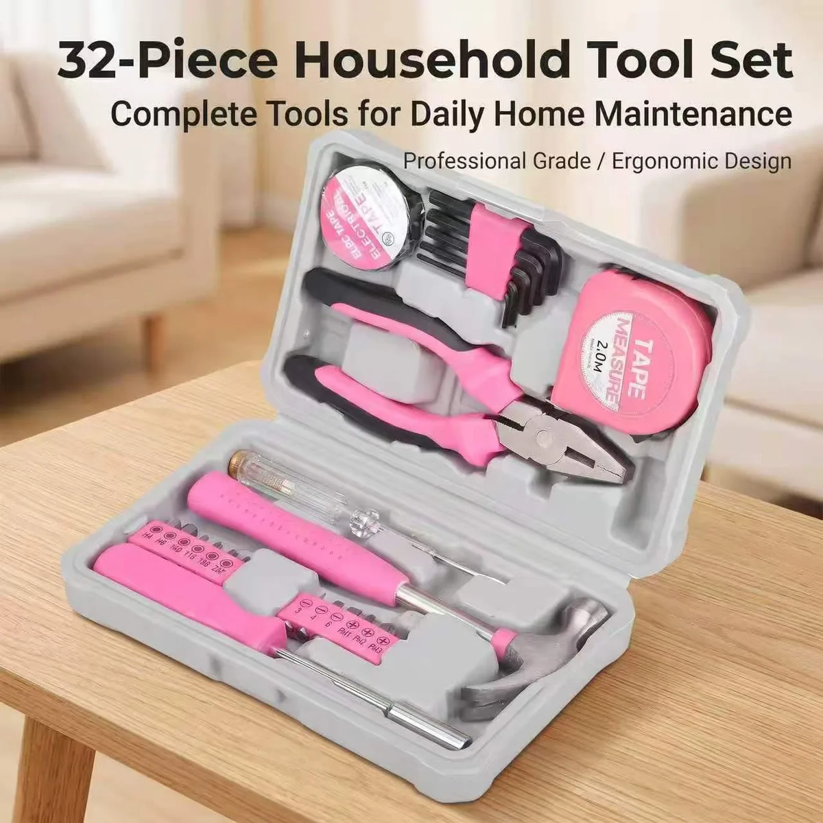 Carefully Selected Cross-border Bestseller Multi-functional Manual Tool Set Home Toolbox Kit Car Repair Tools Hard Case OEM image 4