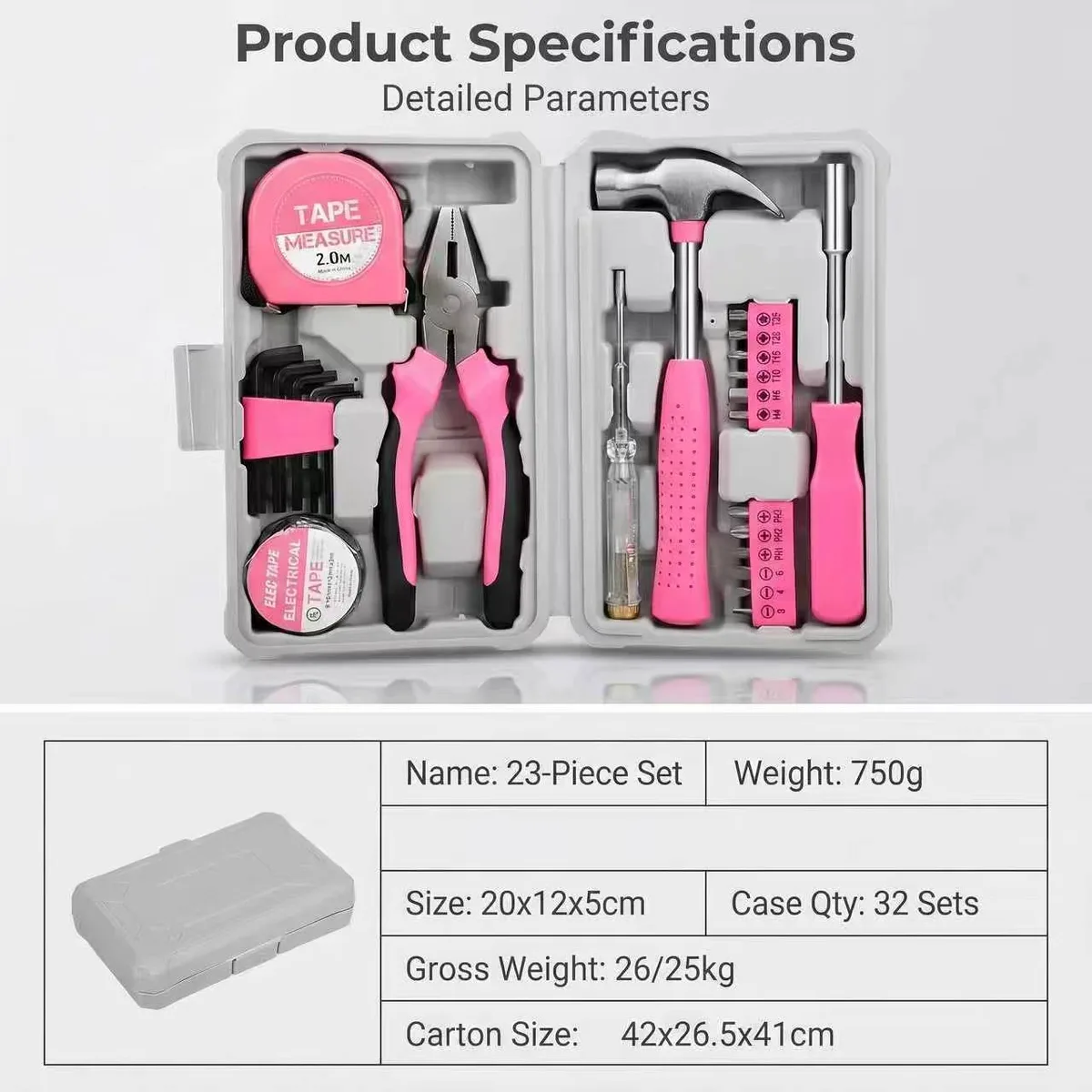 Carefully Selected Cross-border Bestseller Multi-functional Manual Tool Set Home Toolbox Kit Car Repair Tools Hard Case OEM image 6