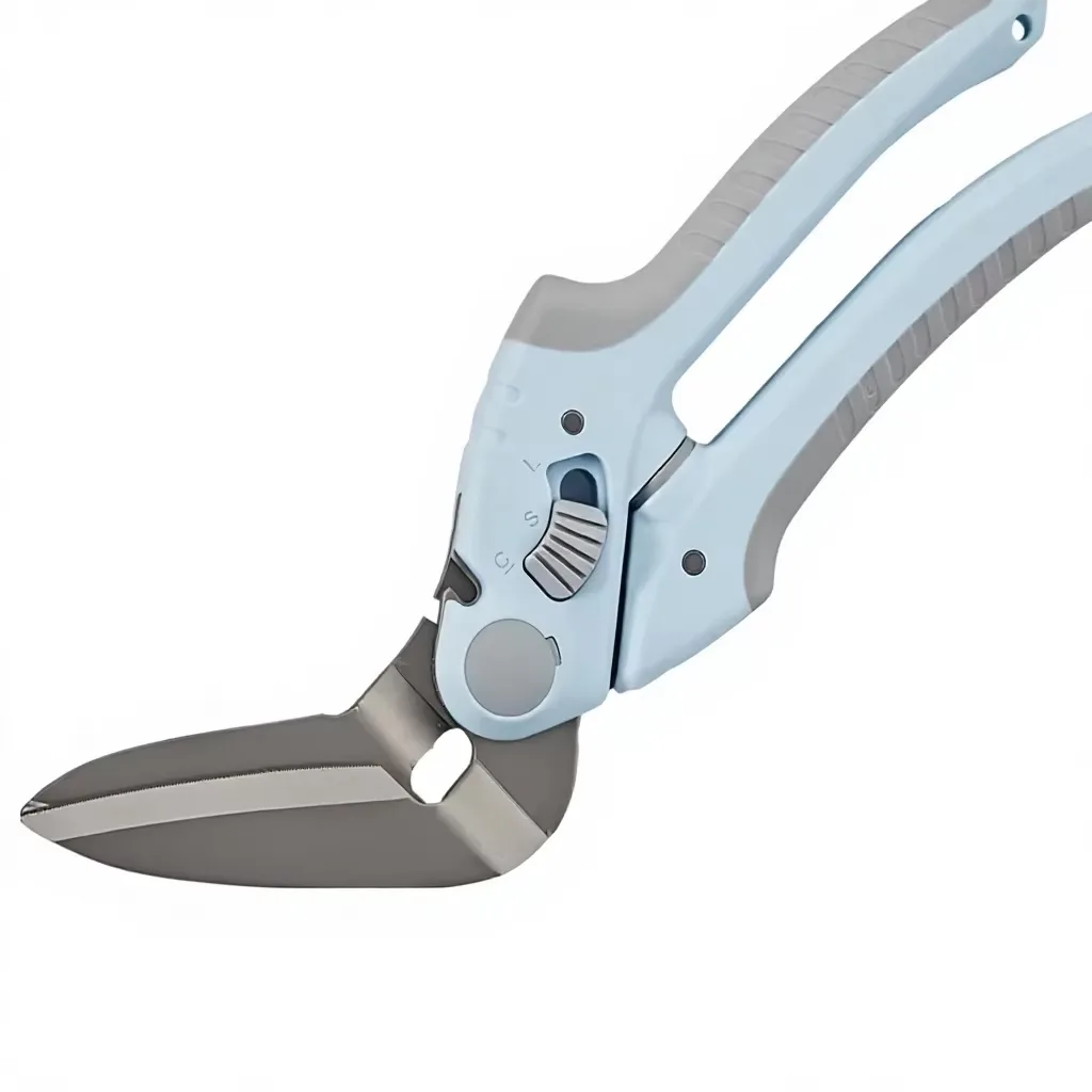 C.JET TOOL Heavy Duty Industrial Grade Carpet Scissors 20cm Stainless Steel Soft Grip for Multi-Purpose Cutting (Blue) image 2