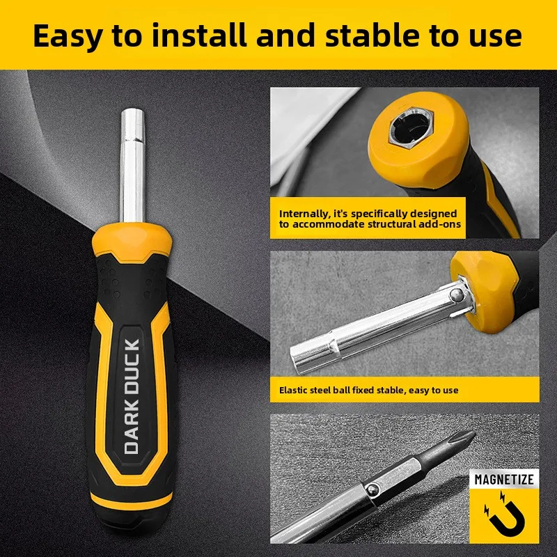 Clearance 18-in-1 Screwdriver Head Combination Manual Screwdriver Set Professional Buffer Grip Bit Magnetic image 6