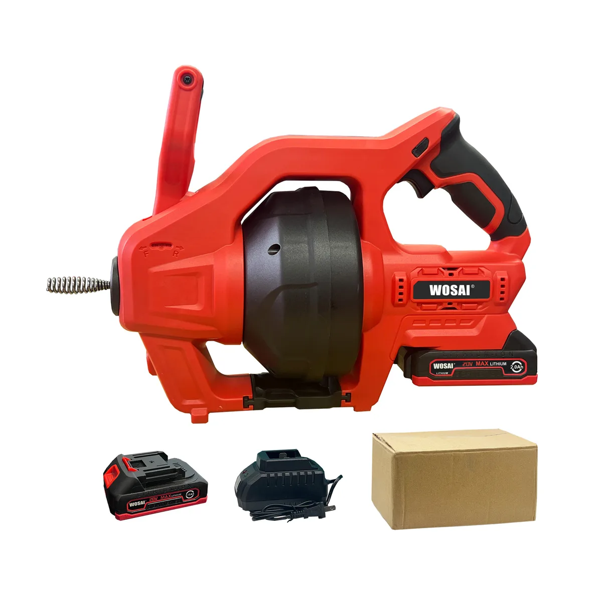 Cordless 25-Foot 20V Lithium Battery-Powered Portable Drain Auger with Automatic Feed Kitchen Drain Cleaner image 6