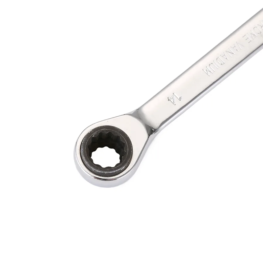 CR-V Customizable OEM Metric Chrome Finish Dual-End Open End Ring Wrench Sets Ratchet Combination Wrench for Auto Repair image 7