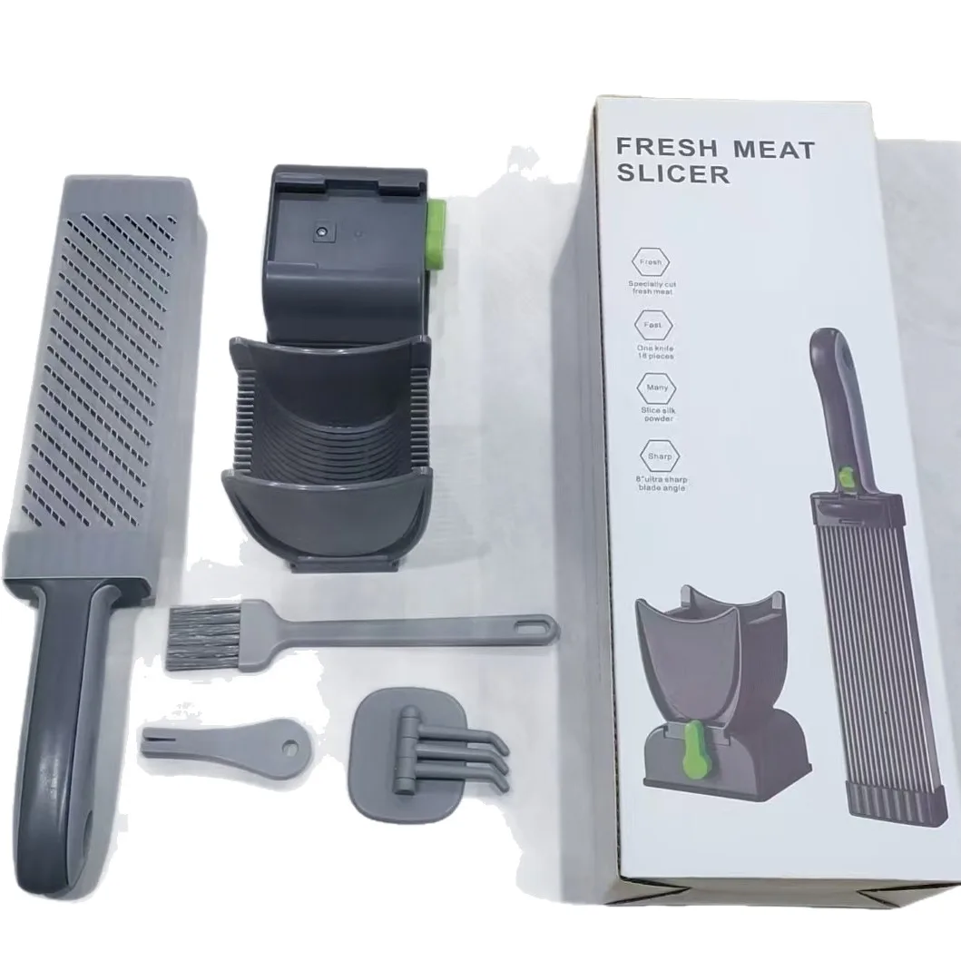 Cross-border Bestseller Metal Manual Kitchen Meat Slicer Stainless Steel Bladehome Use Slices Shreds Dices Minces Fresh Meat image 2
