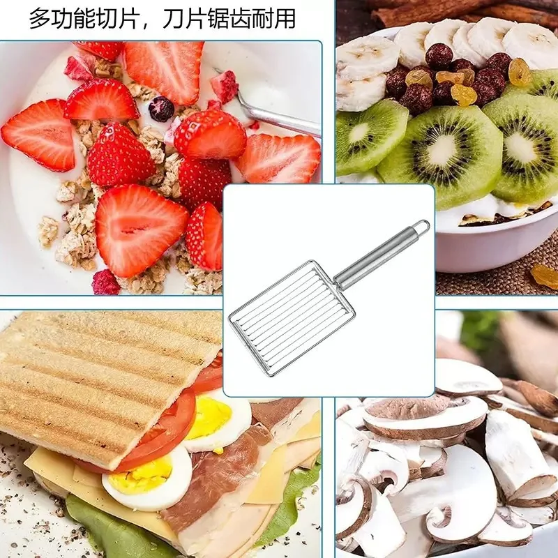 Cross-border Hand Manual Stainless Steel Multi-function Slicer Fruit Cutter for Ham Luncheon Meat & Tomato image 7