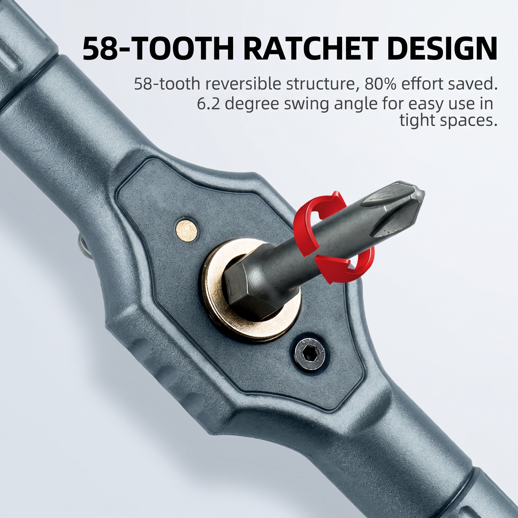 Cross-border Multifunctional Ratchet Screwdriver Set Magnetic 42-in-1 66-in-1 Repair Tool 1301 New Handle STL-SG2129 S2 Alloy image 4