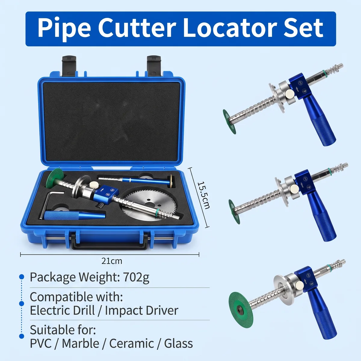 Cross-border New-style Pipeline Inner-wall Cutter Adapter Rod Hand Drills Mini Saw Blade Adjustable Stop-limit Connecting Rod image 7