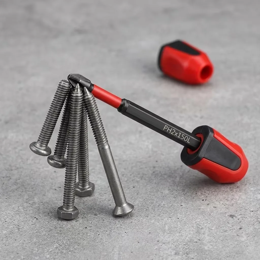 Cross-border Ready Stock China 60mm 3mm Shank 150mm Total Length Bit Extension Rod Hex Shank Strong-magnet air image 3