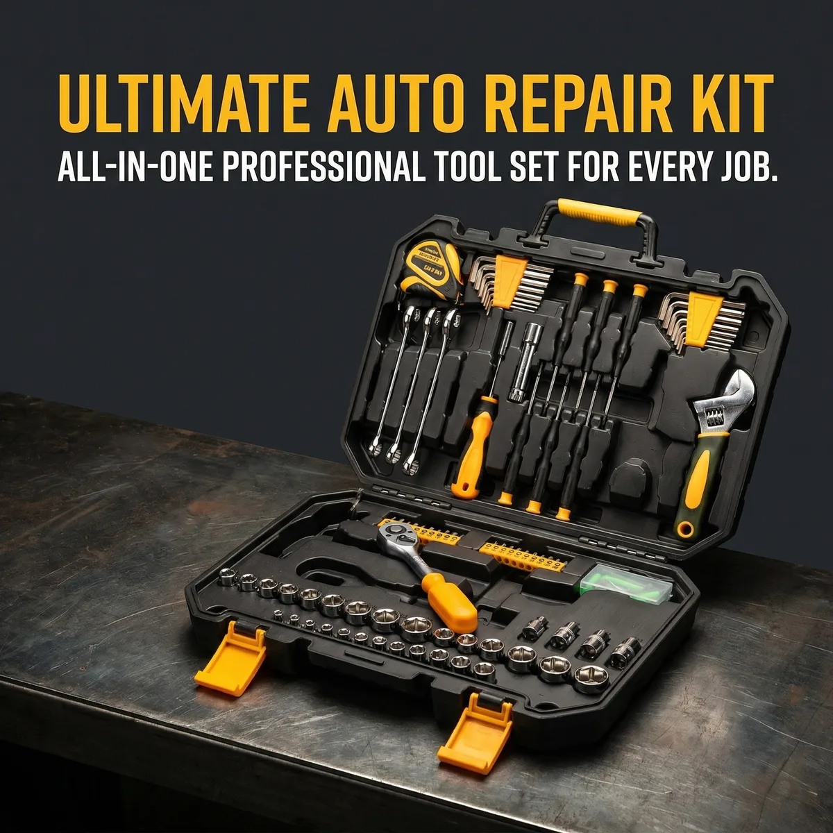 Custom Logo OEM High Quality CROWNRICH Carbon Steel Adjustable Wrenches Household Hand Tools Tool Box Set with 1 Year Warranty image 3
