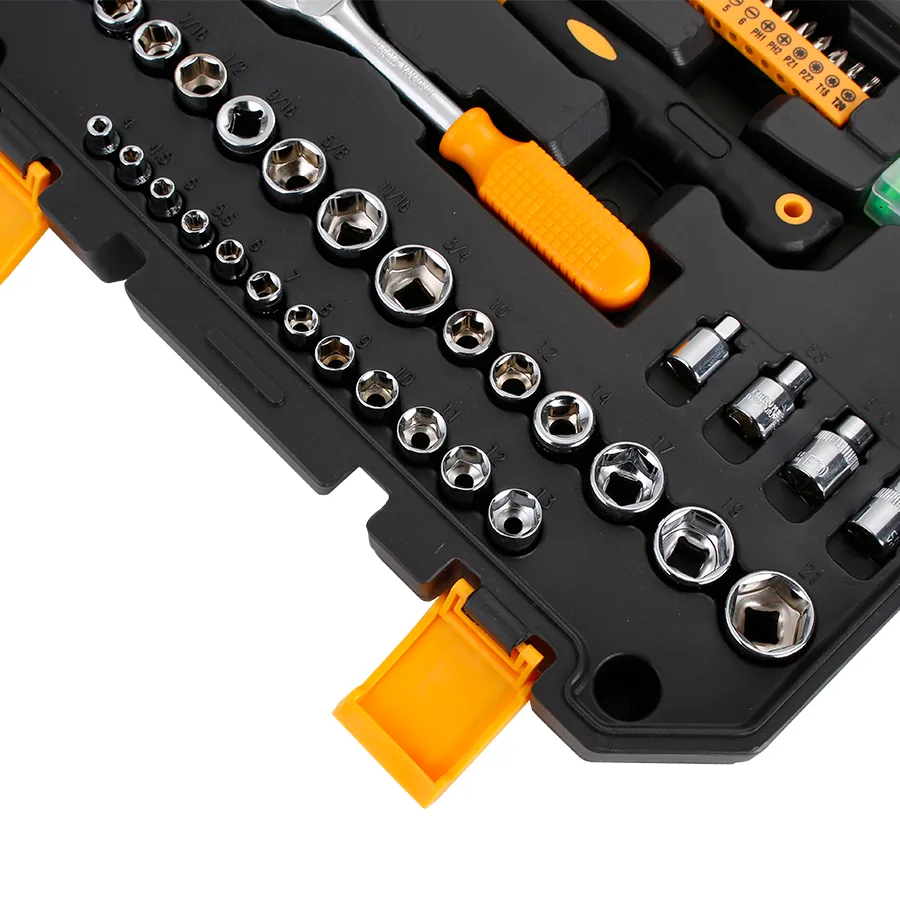 Custom Logo OEM High Quality CROWNRICH Carbon Steel Adjustable Wrenches Household Hand Tools Tool Box Set with 1 Year Warranty image 5