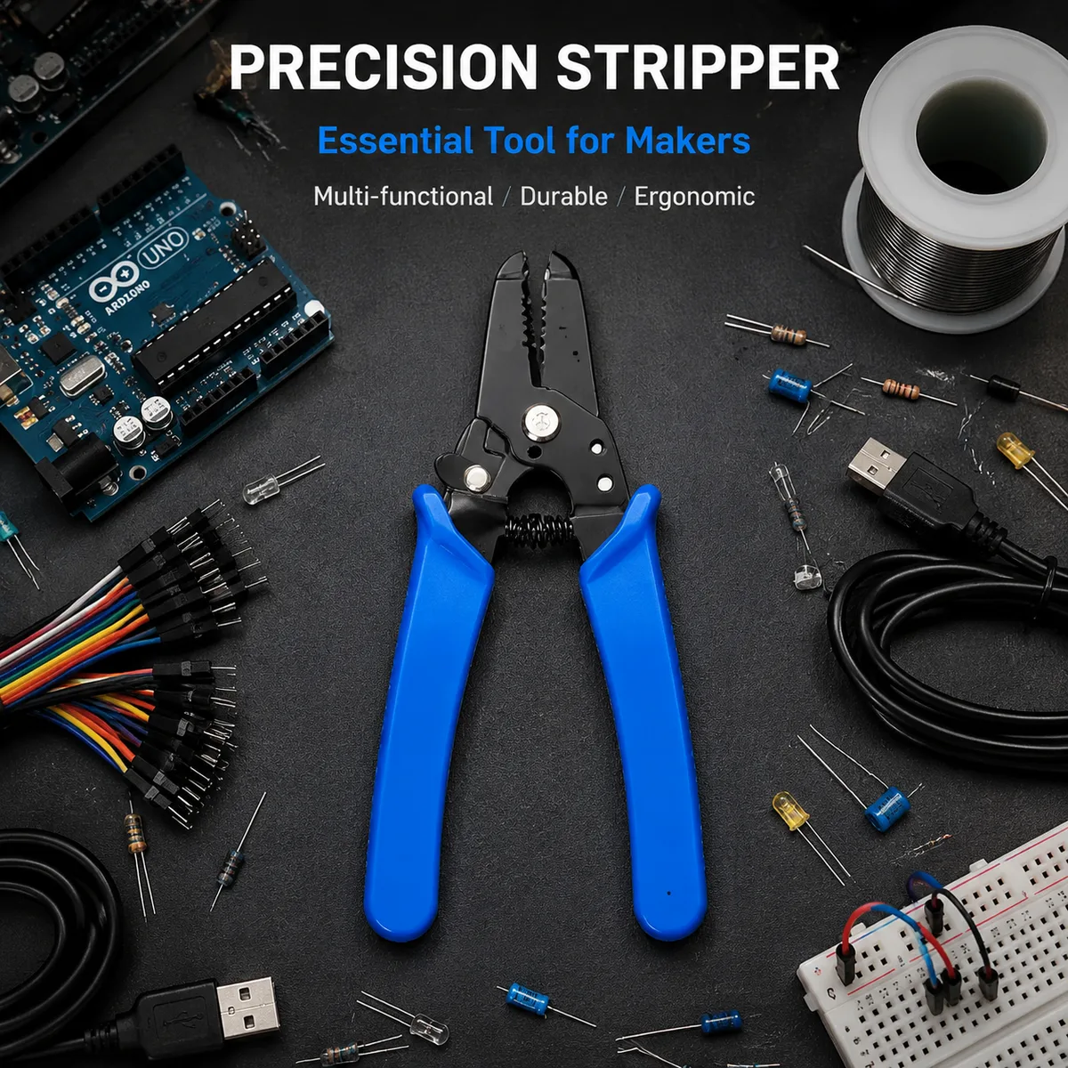 CYH 5023 Stainless Steel 20-30 AWG 0.2-0.8mm Anti-Slip Handle OEM Multi-Purpose Cable Wire Cutter Stripping Pliers image 5