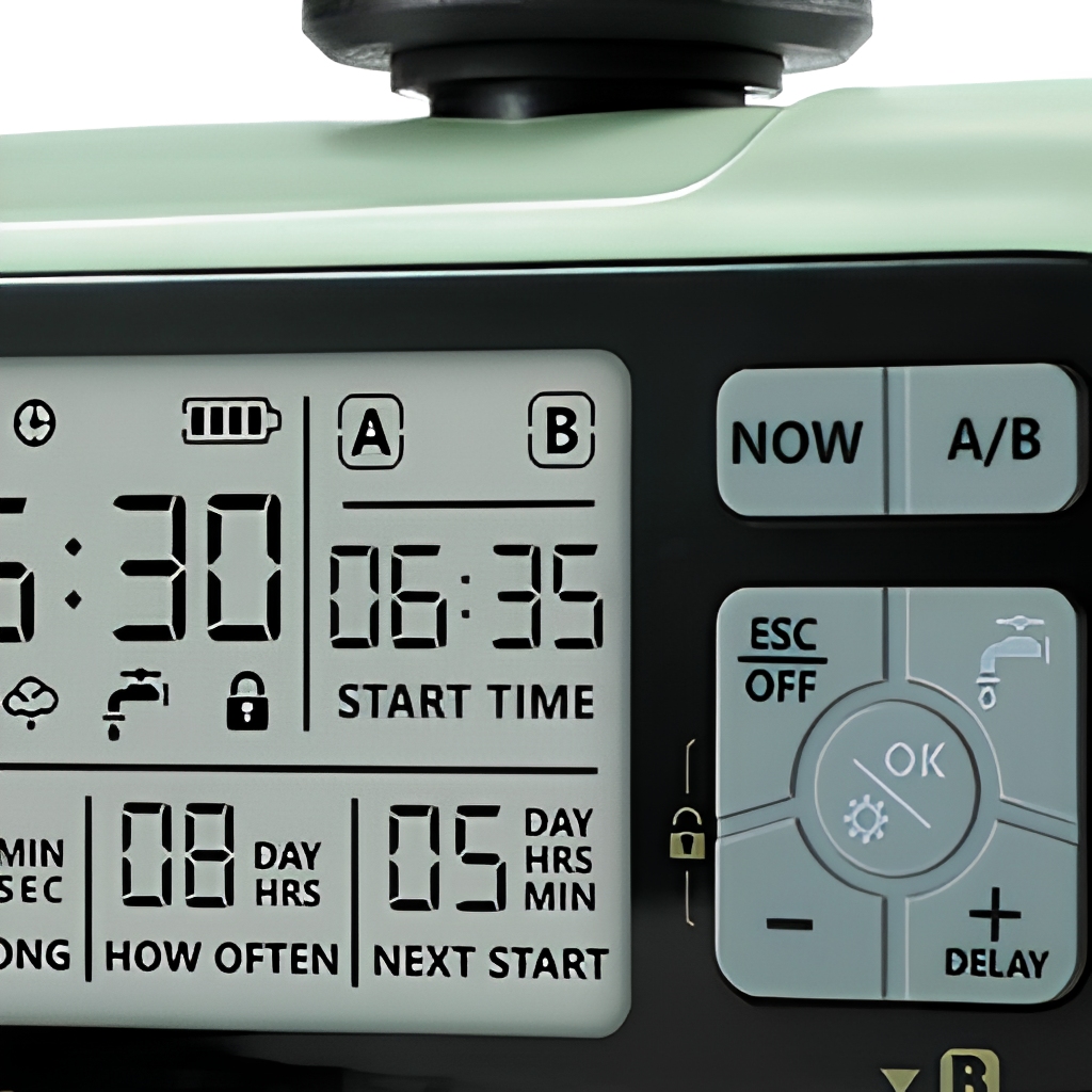 Digital 2 Outlet Water Timer Automatic Irrigation Controller LCD Garden Watering Scheduler for Lawn Drip System image 5