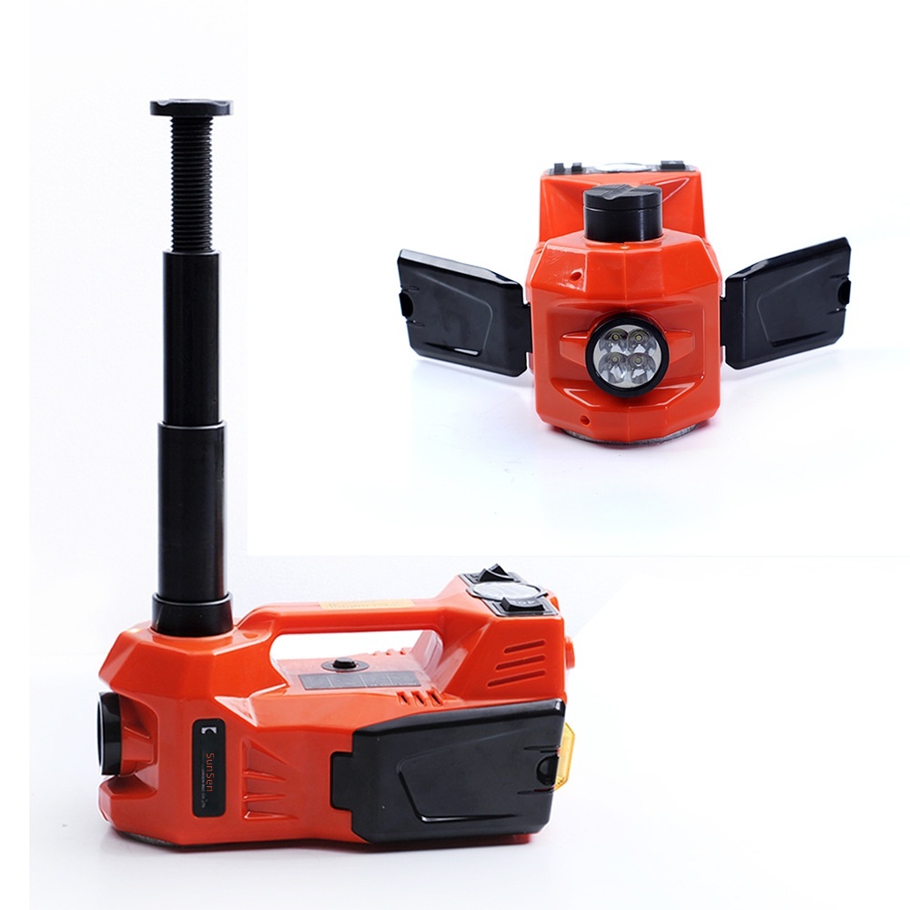 Dingshang Off-Road Dedicated 5T Electric Jack & Air Pump Combo Car Emergency Tool Kit with LED Light 150W 450mm Max Height image 2