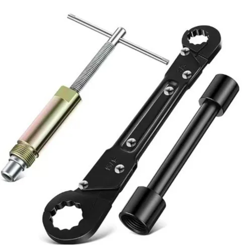 Double-ended Steel Stop Compression Pipe Repair Wrench Tool Set for 3/8 Inch image 6