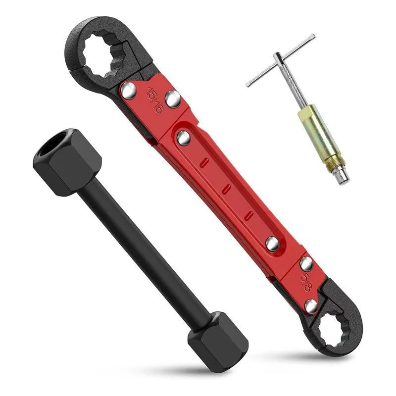 Double-ended Steel Stop Compression Pipe Repair Wrench Tool Set for 3/8 Inch image 7