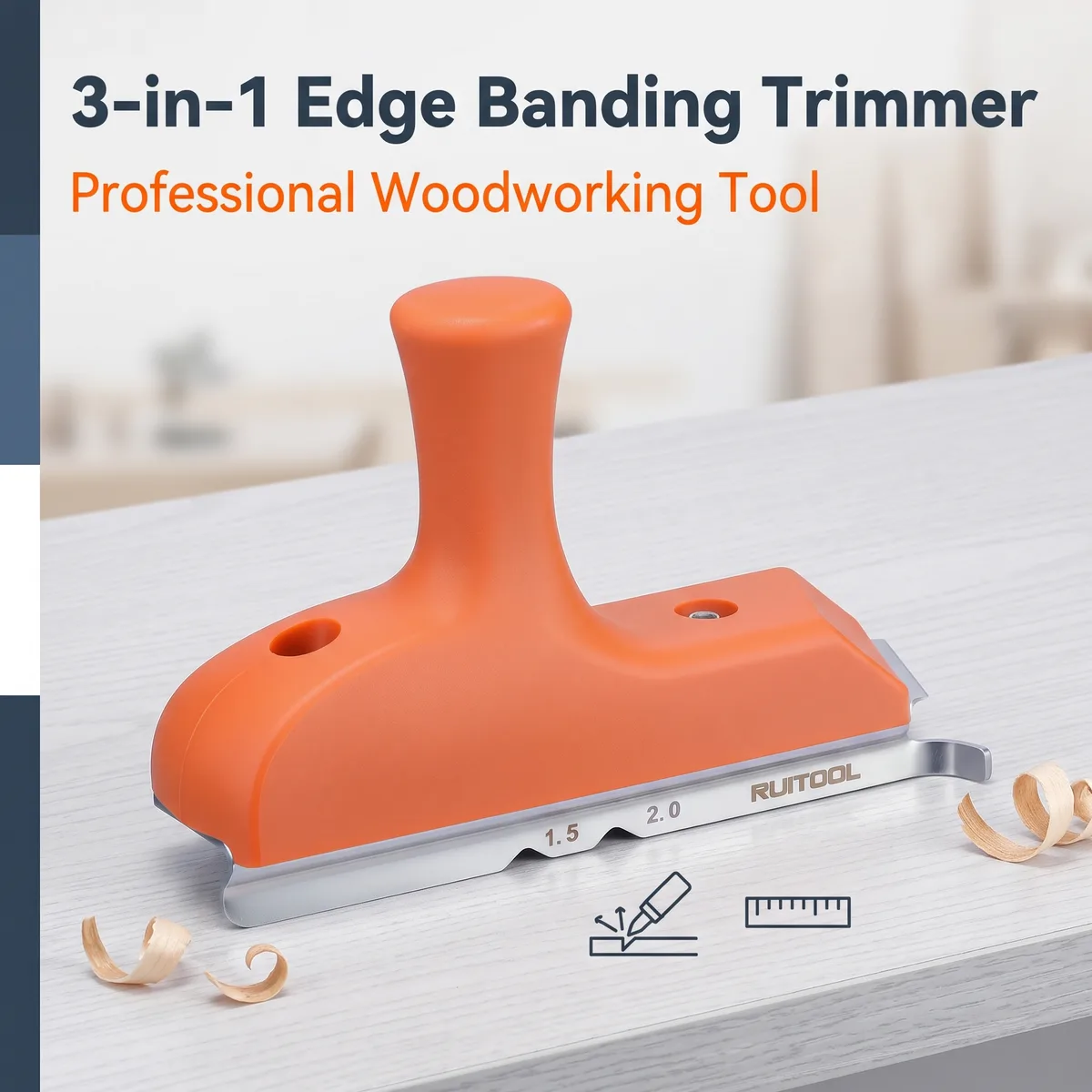 Edge Banding Strip Trimmer Three-in-One Special-Shaped Trimmer for Ecological Board Arc Planer Deburring Chamfer Planer image 4