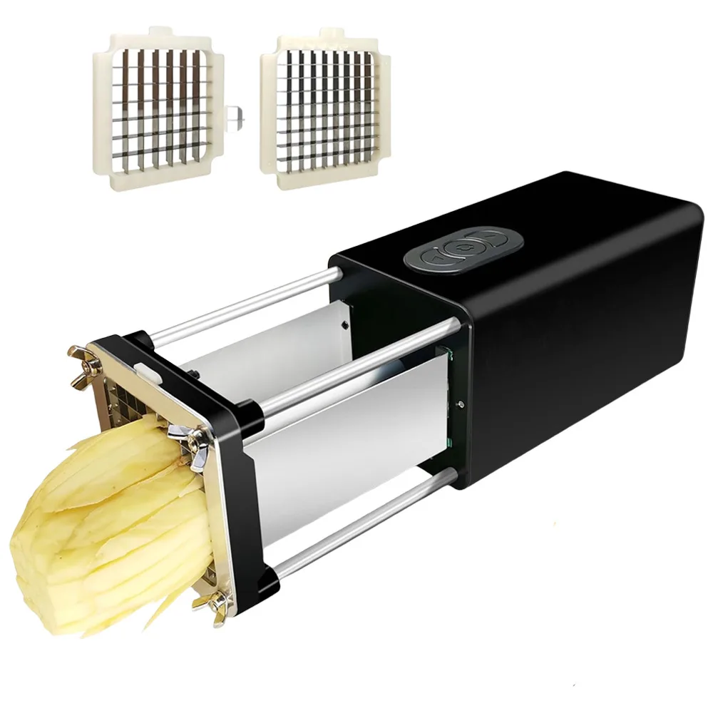 Electric Automatic Intelligent Multifunctional French Fry Maker Vegetable Slicer Aluminum Alloy 304 Stainless Steel Kitchen Tool image 3