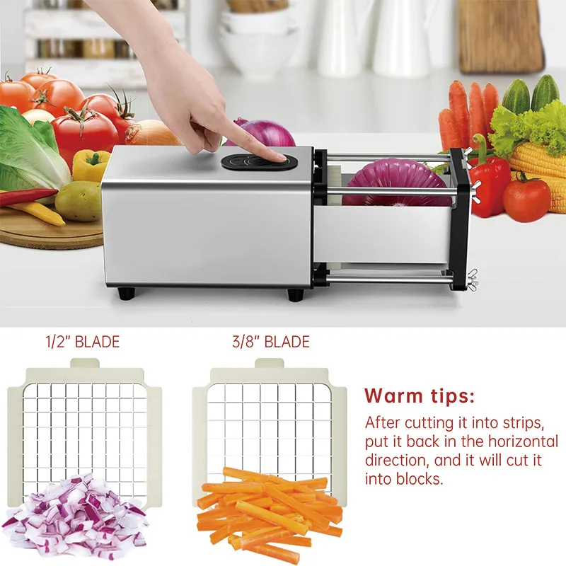 Electric Automatic Intelligent Multifunctional French Fry Maker Vegetable Slicer Aluminum Alloy 304 Stainless Steel Kitchen Tool image 5