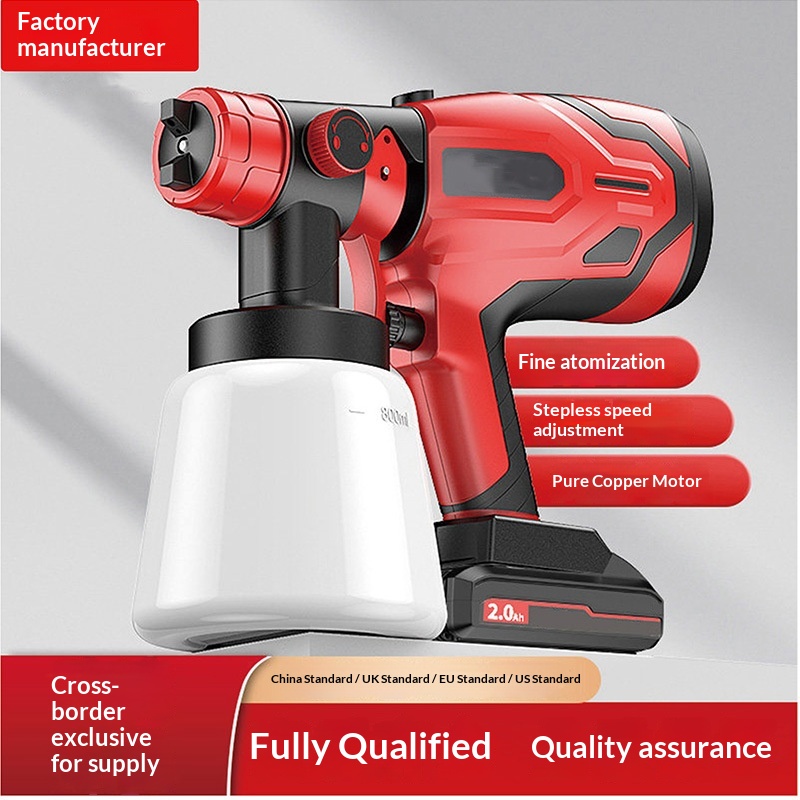 Electric Automatic Spray Gun Paint Sprayer Cross-Border New Model Compact High-Atomization Disinfection Lithium Powered Painting image 2