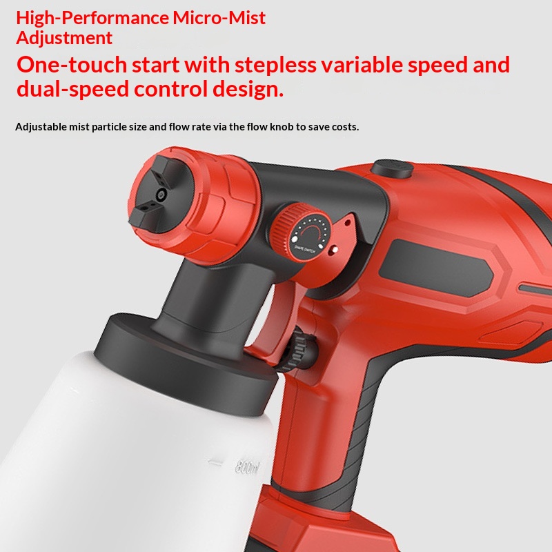 Electric Automatic Spray Gun Paint Sprayer Cross-Border New Model Compact High-Atomization Disinfection Lithium Powered Painting image 4