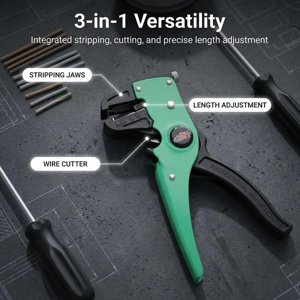 Electrician Industrial Grade Multifunctional Pliers 200mm Carbon Steel Wire Stripping Eagle Beak Cutting Tool 90 Serrated Jaw image 5