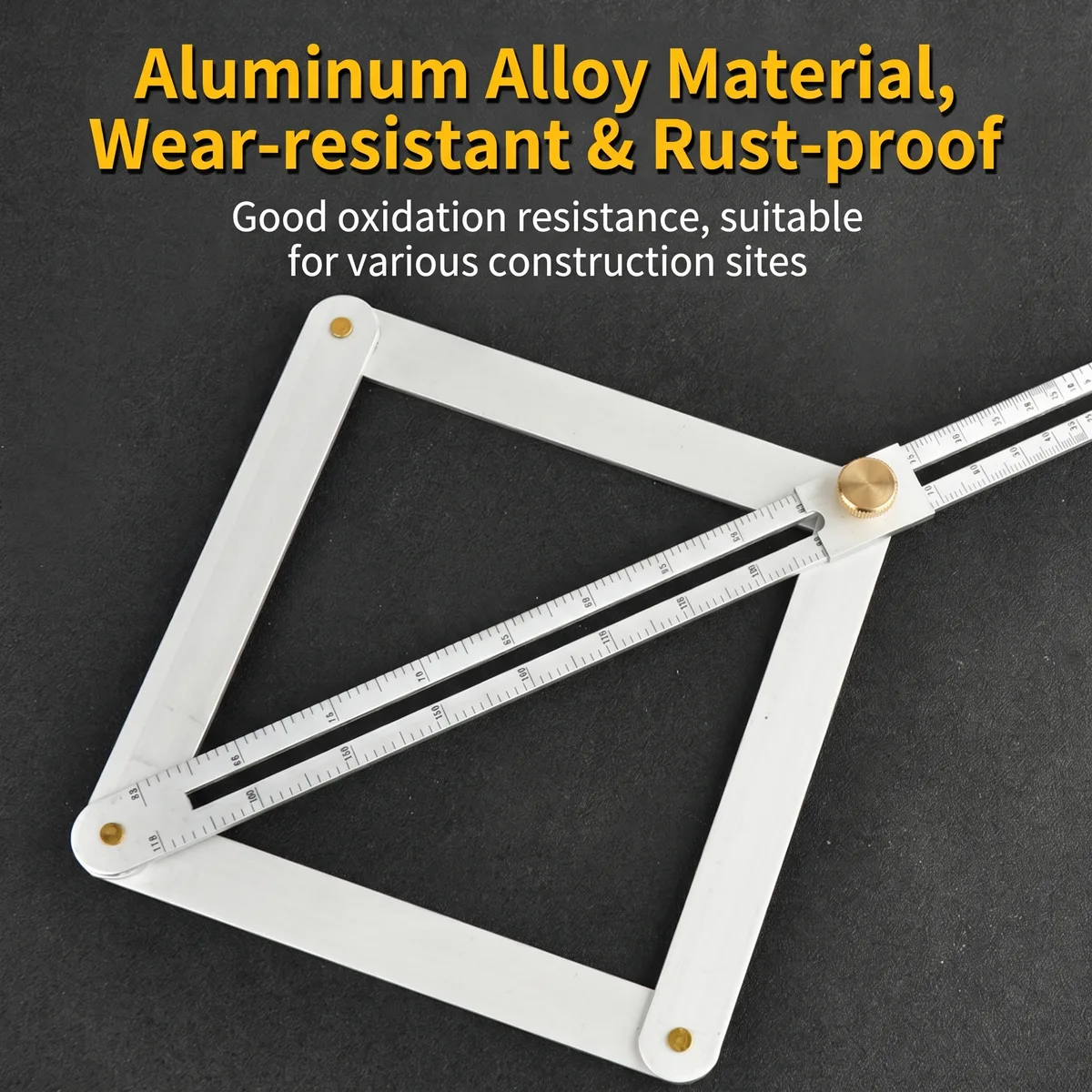 Factory Wholesale Diagonal square Ceiling Angle Ruler Edge-trimming Bevel Gauge Carpenters Internal-external Corner Ruler image 3