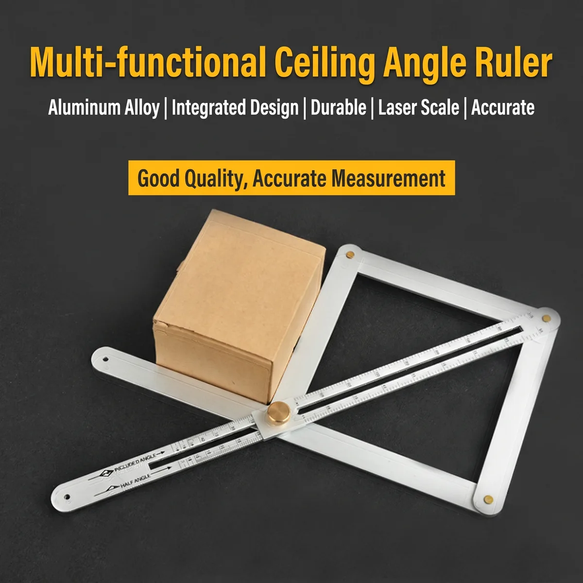 Factory Wholesale Diagonal square Ceiling Angle Ruler Edge-trimming Bevel Gauge Carpenters Internal-external Corner Ruler image 6